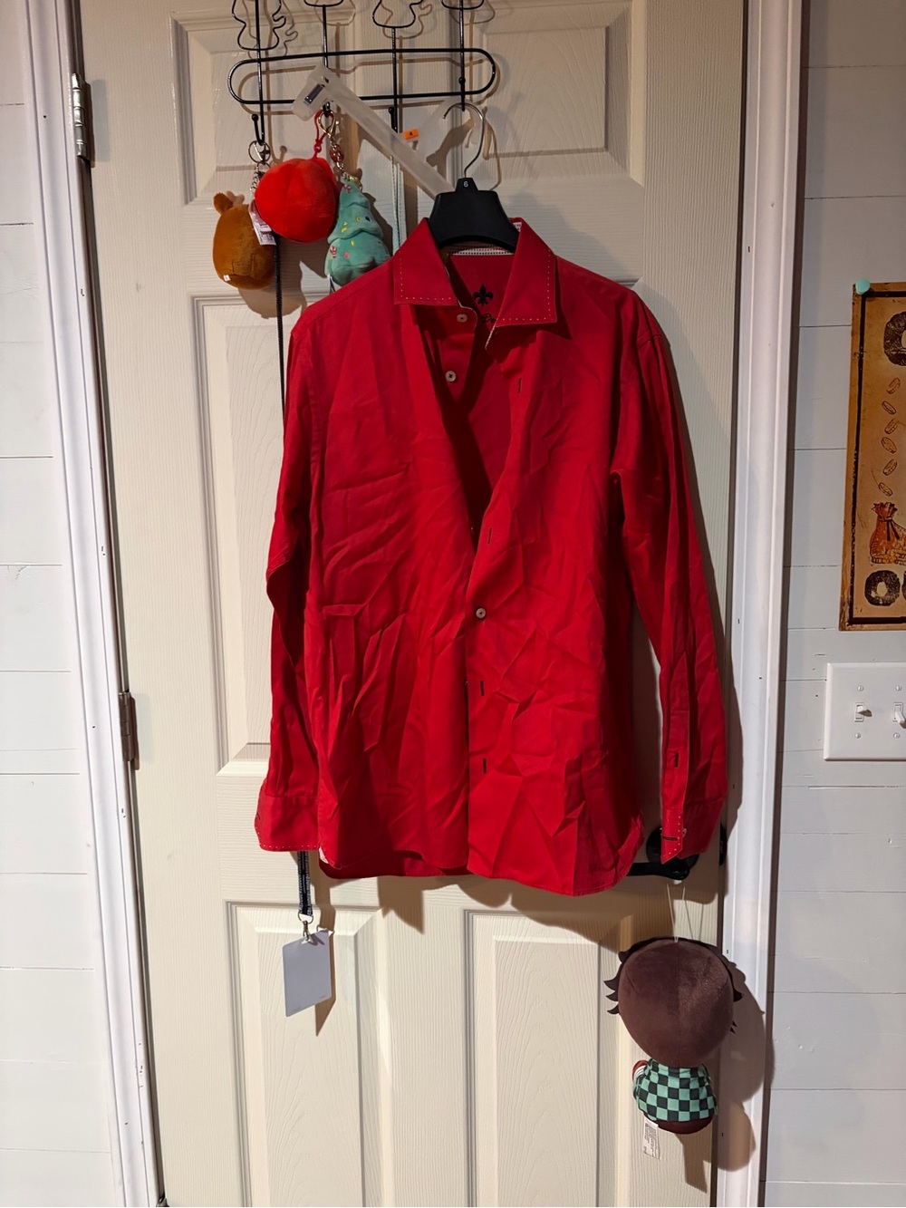 Red Women's Button-Up